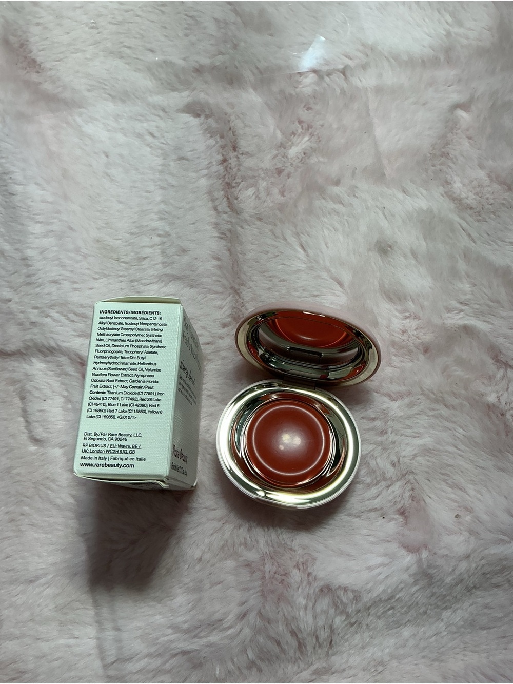 Rare Beauty Lip Balm — Warm Rose Brown